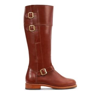 Adelante Chestnut Leather Riding Boots 7D narrow calf petite height